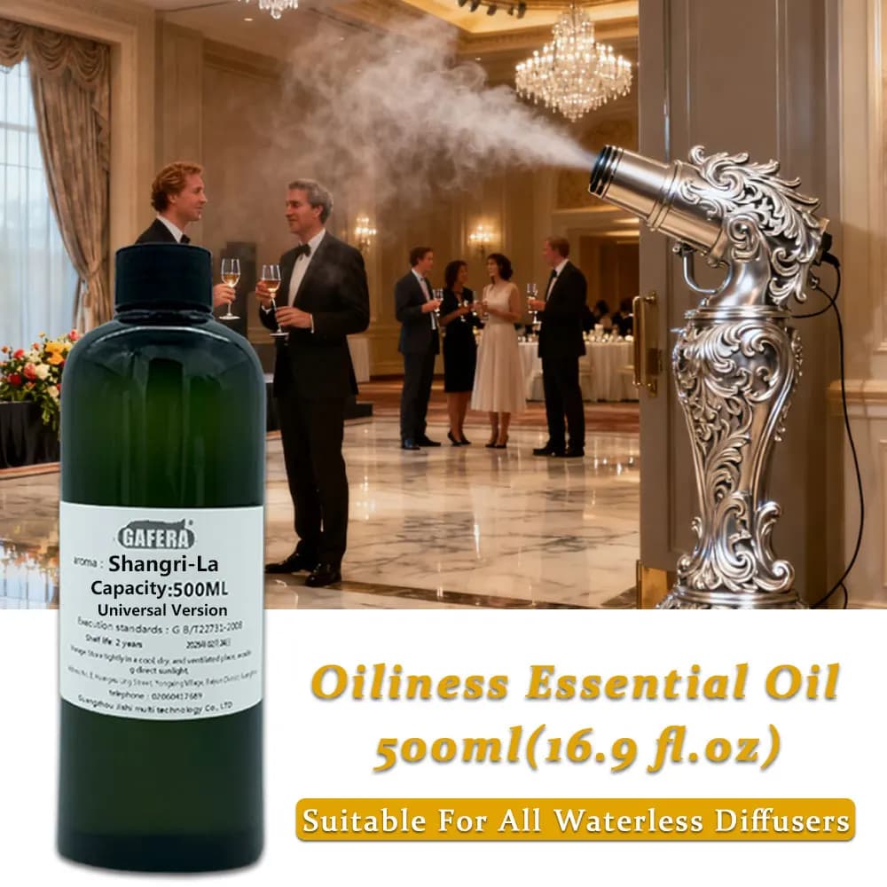 GAFERA 500ml (16.9 fl.oz) Rose/Shangri-La Essential Oil - For All Waterless Diffuser, Hotel Diffuser Replenish Aromatherapy Oil