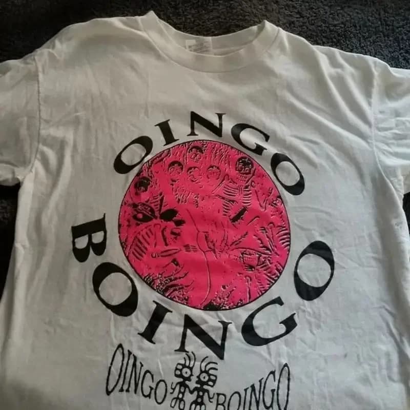 Rare Oingo Boingo T Shirt White Short Sleeve Tee Reprint Sizes S 4Xl