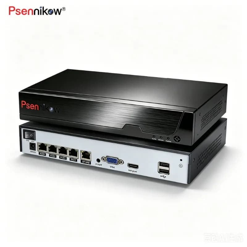 Registratore di Rete Psennikow Tuya NVR H.265 4CH Smart PoE 8MP per Sistema di Videosorveglianza CCTV con Telecamere IP e Visualizzazione Remota