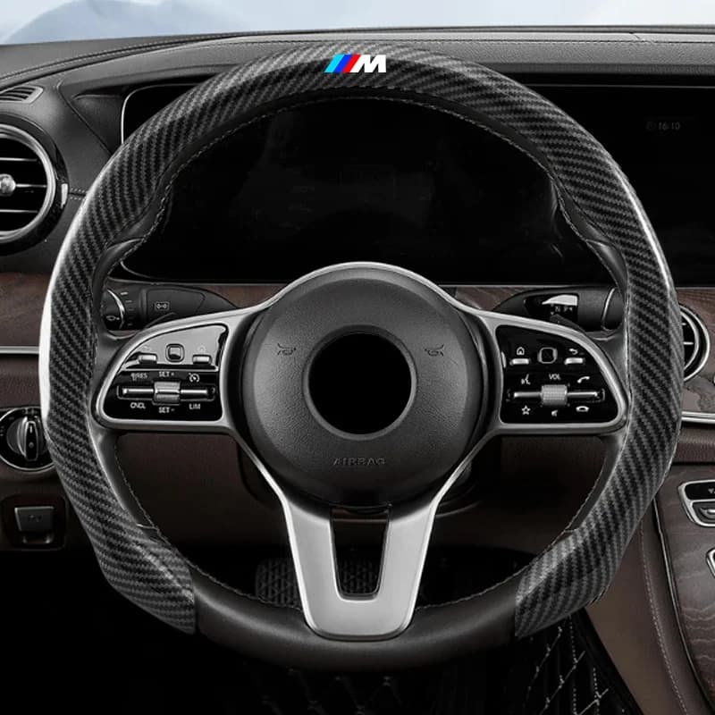 Carbon Fiber Car Steering Wheel Cover Anti-slip Booster For Bmw M Performance M2 M3 M4 M5 M6 E46 E90 E60 F10 F30 E39 E36 F20 E87