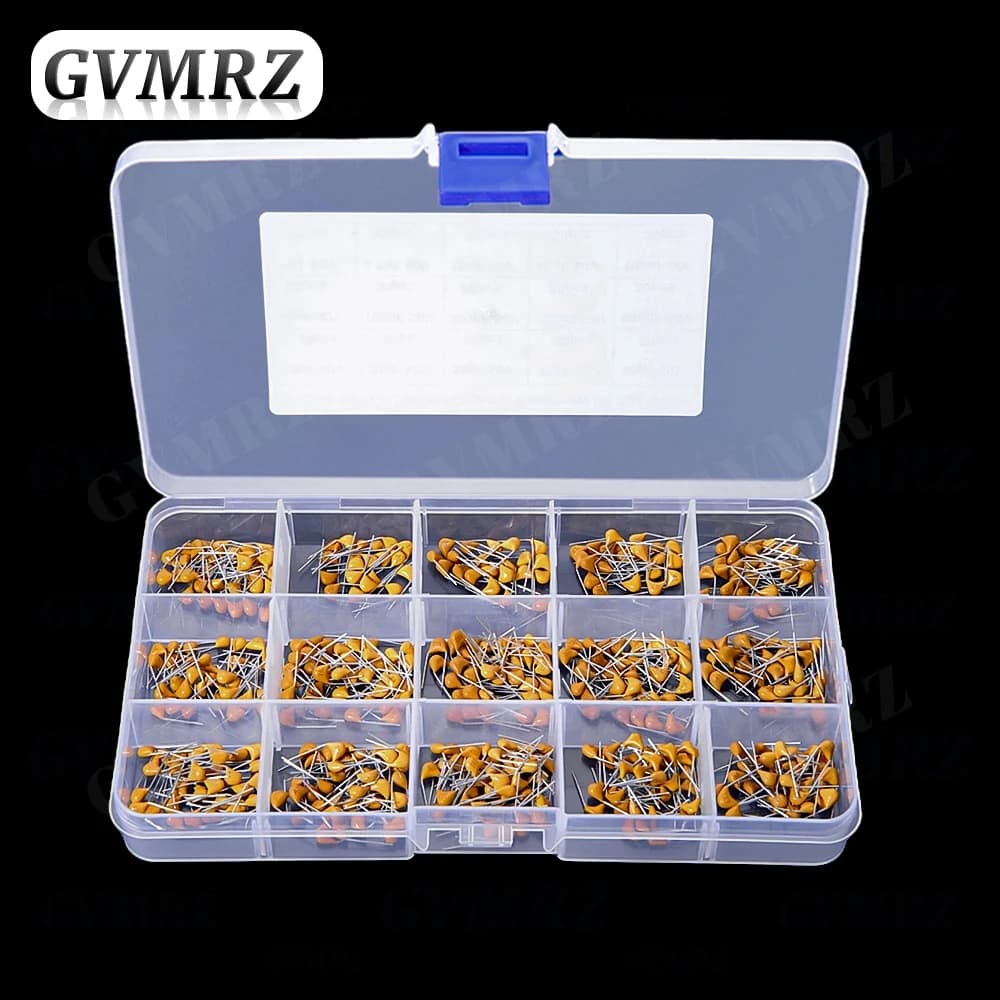 450PCS Kit condensatori ceramici monolitici 10pF - 100NF 50V 10PF 30PF 47PF 56PF 68PF 100PF 200PF 300PF PF 10NF 100NF MLCC con scatola