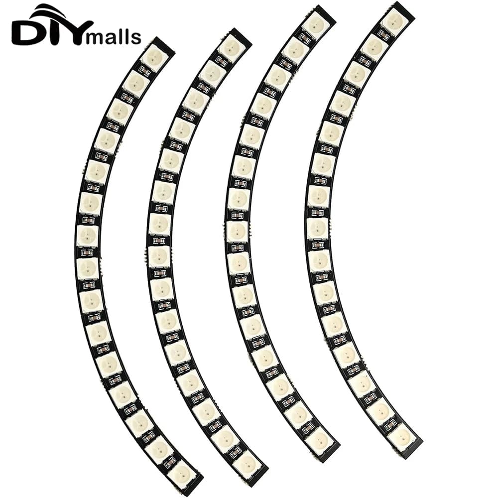60-bit RGB LED Ring 60 X WS2812 WS2812B 5050 ring lamp with SK6812 integrated driver for Arduino RPI