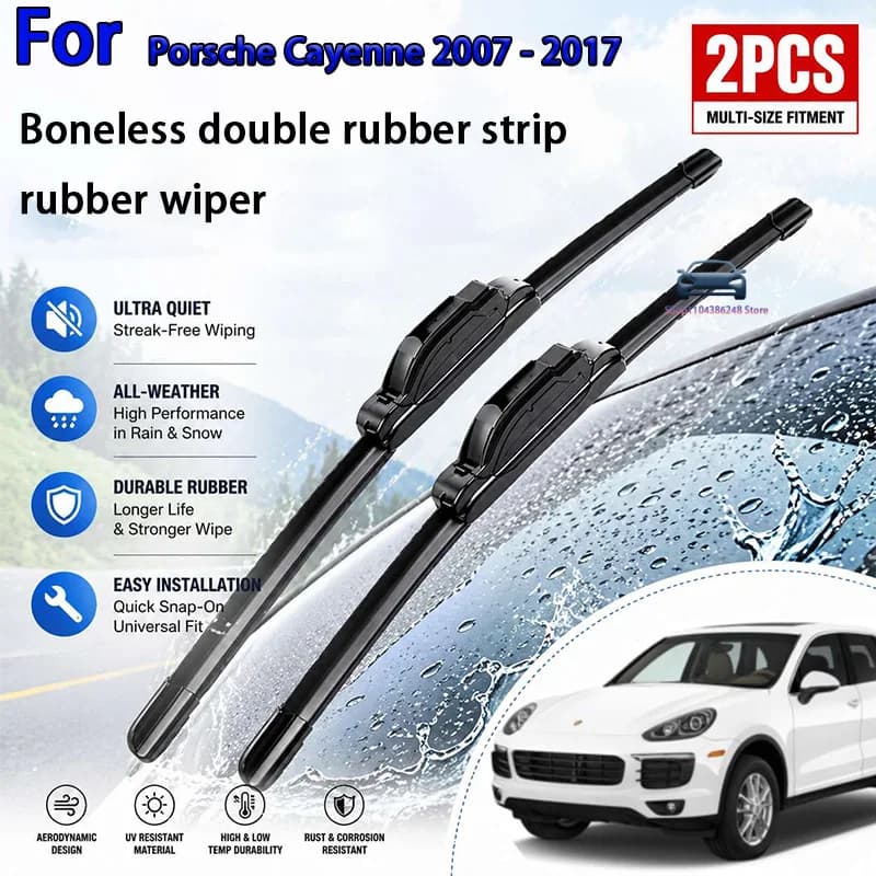 Front Wiper Blades For Porsche Cayenne 2007 - 2017 Windshield Windscreen Clean Window Car Rain Brushes 26"26" Modification Parts
