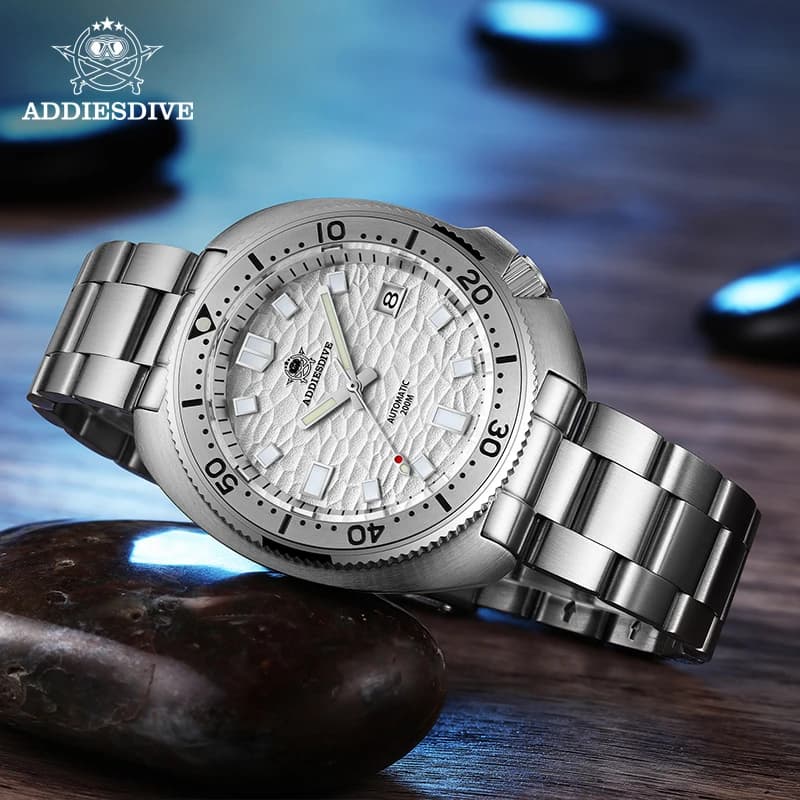 ADDIESDIVE AD2117 Orologio subacqueo da uomo 200 m Vetro zaffiro impermeabile BGW9 Luminoso AR Rivestito Data NH35 Orologi automatici da uomo