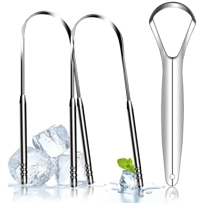 3 piece language scraper, stainless steel language scrapers, scraper cleaner, professional language brush, language coating removal device
