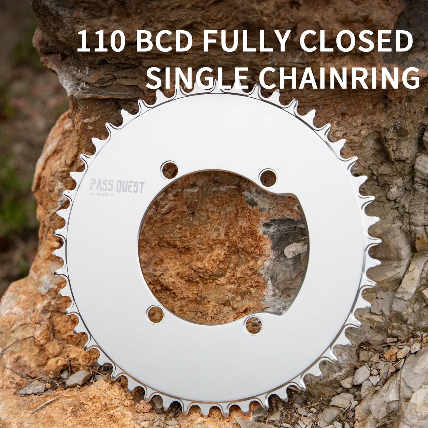 Pass Quest 110BCD UNIVERSAL Chainring For R9200/R8100/R7100/R8000,R7000,R9100,9000,5800,6800 and Other 110BCD 4-Arm Cranks