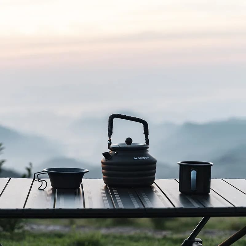 1,3 Liter Aluminum Alloy Picnic Teapot Portable Teapot Ultralight Coffee Maker for Hot Plate