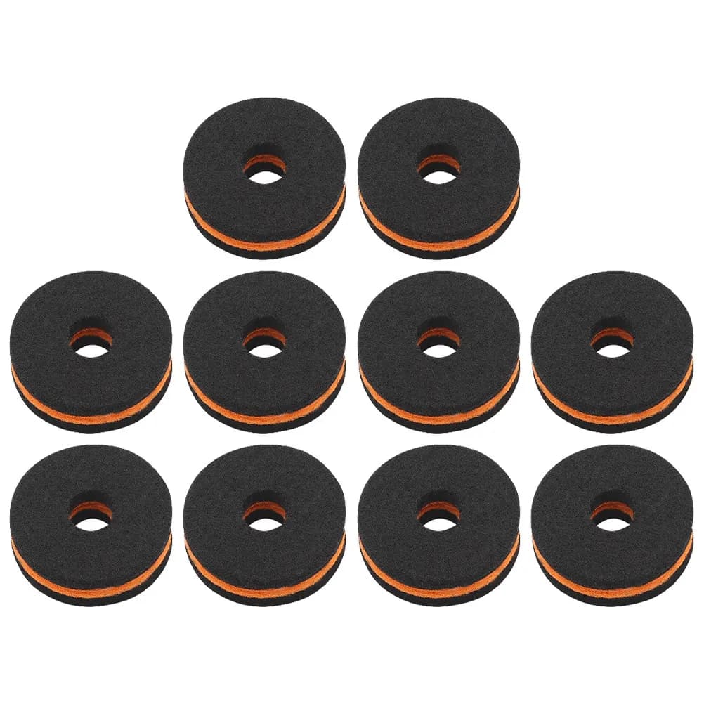 10 Pcs Cymbal Accessories Drum Pad Washer Pads Noise-reducing Felts Washers Cushion