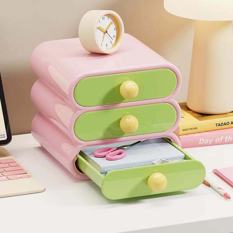Organizer da scrivania Uforu Dopamine – Scaffale multifunzione a 3 livelli con cassetti per ufficio e dormitorio