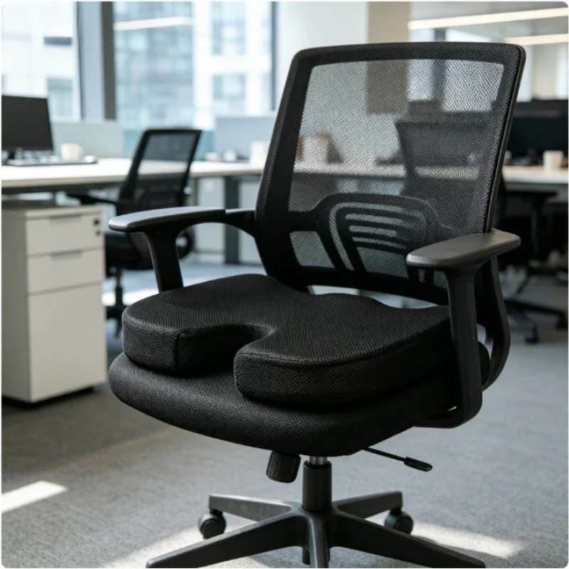 Cuscino Ergonomico in Memory Foam per Sedia, Supporto per Emorroidi, per Ufficio e Studenti, Allevia il Dolore al Coccige da Seduta Prolungata