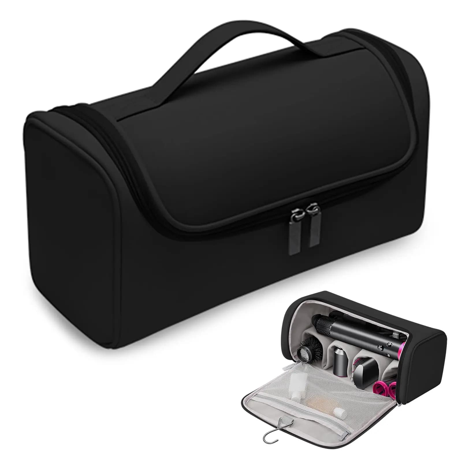 Custodia da Viaggio Organizzatore Compatibile con Dyson Airwrap, Asciugacapelli, 4 Barrette Arricciacapelli, 2 Spazzole Lisciante, Spazzola Volumizzante