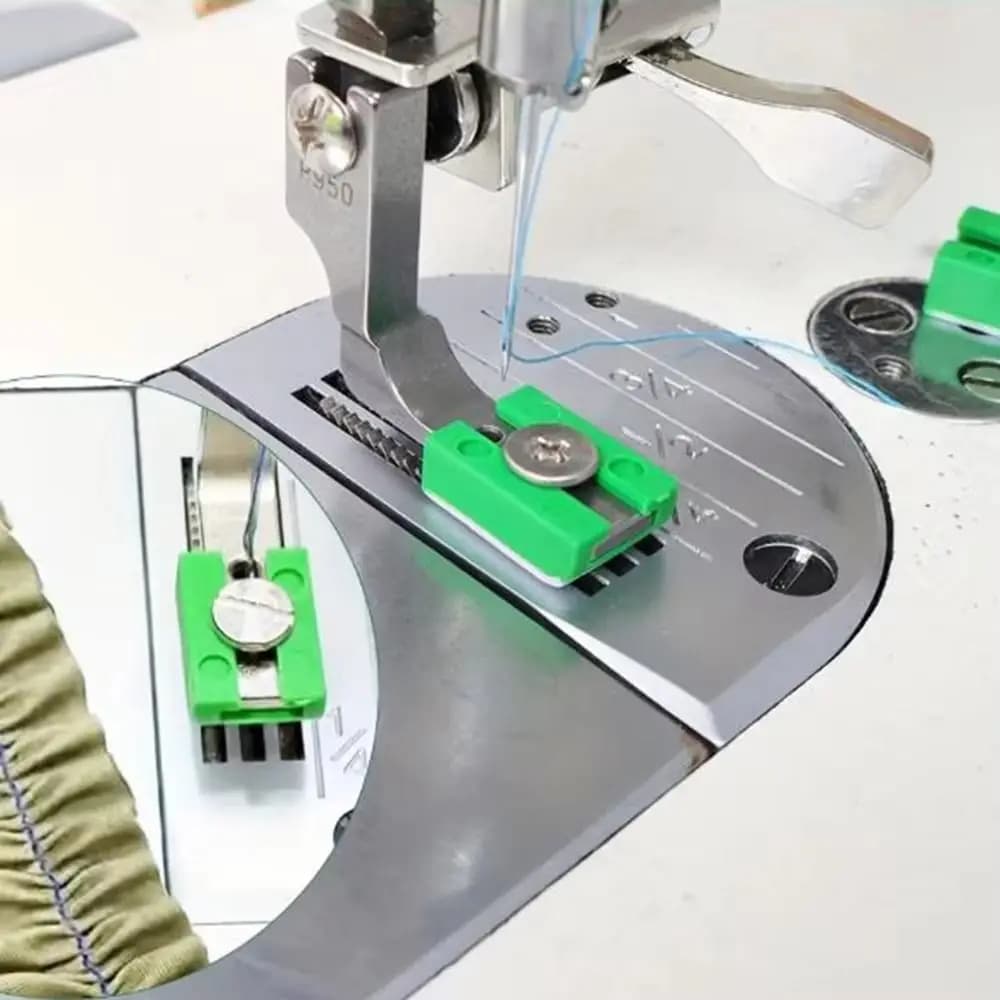 P950 Ruffling Presser Foot Lockstitch Rolling Edge Hemming Foot Set Tightness Control Adjustable Sewing Machine Part Kit