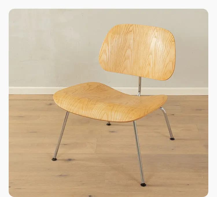 Poltrona Moderna in Legno Curvato, Sedia d'Accento in Stile Mid-Century con Gambe in Metallo, Seduta Ergonomica per il Relax