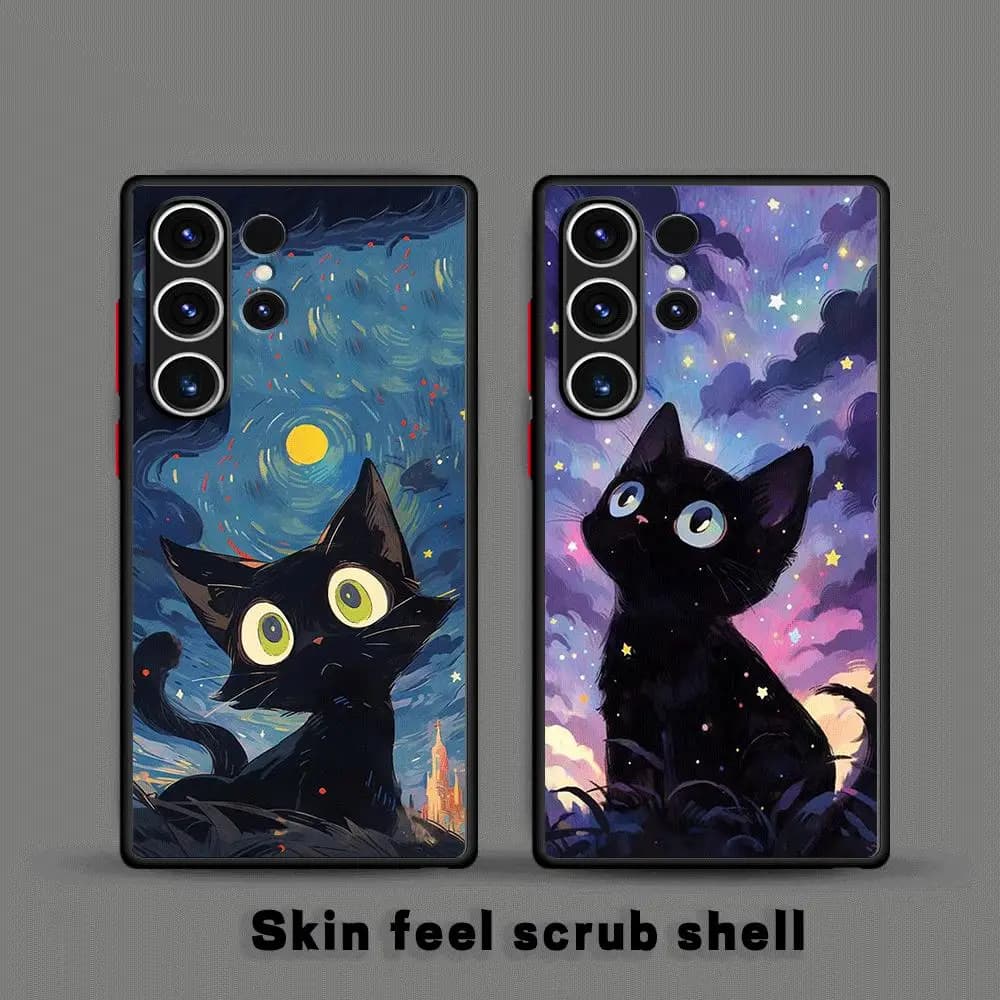 Custodia per telefono Van Gogh Art Cute Kitty per Samsung Galaxy S23 24 Ultra S22 S20 FE S21 Plus 5G S10 Plus S22Ultra Cover