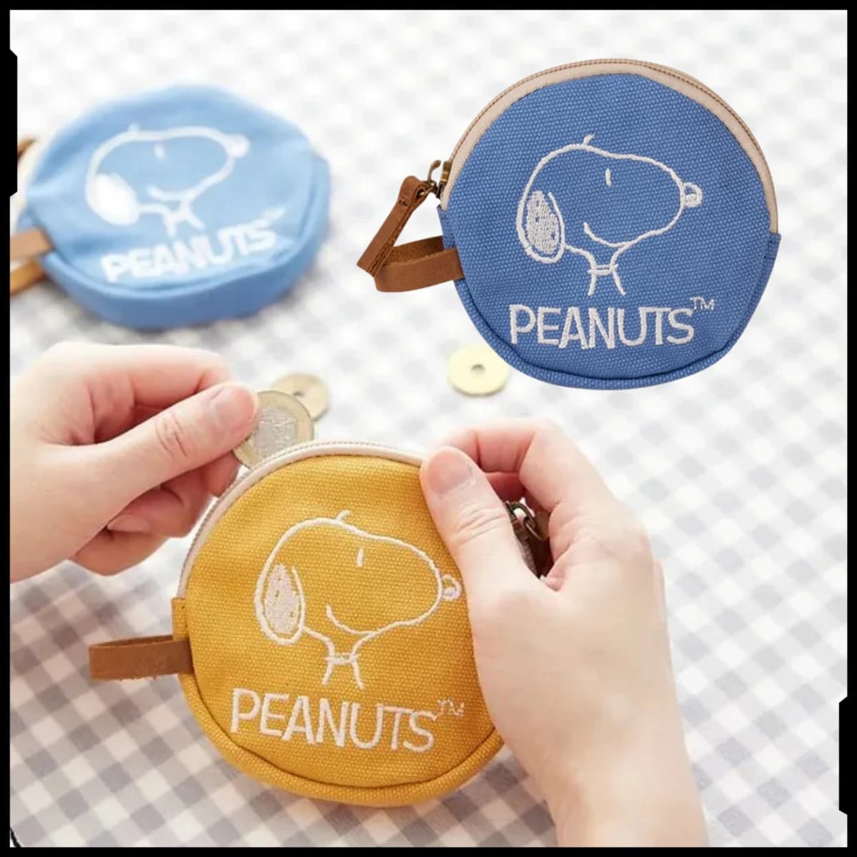 Portamonete Giapponese Snoopy con Stampa Cartoon, Borsa per Rossetto e Cuffie, Portachiavi Animato da Donna, Regalo di Compleanno