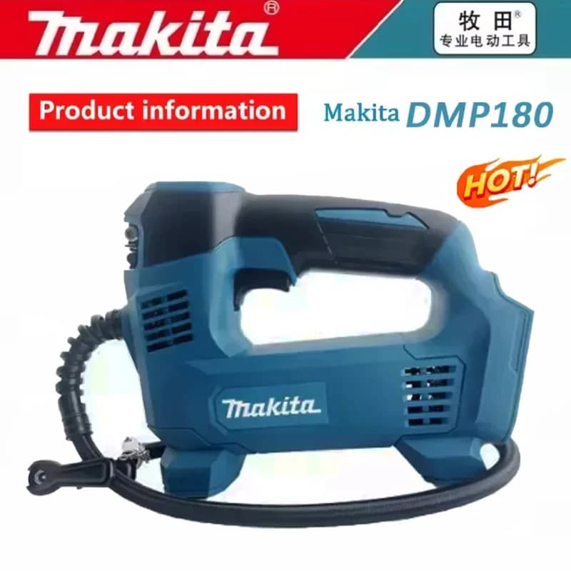 ☀️ Pompa ad aria portatile Makita, gonfiatore automatico senza fili, pompa ad aria elettrica portatile, compressore d'aria per pneumatici auto, compatibile con batteria da 18V