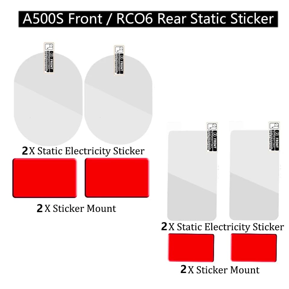 For 70mai Dash Cam Pro plus + A500S Sticker and Static Stickers for 70mai A510 Lite2 A200 Car DVR Sticker holder 3pcs