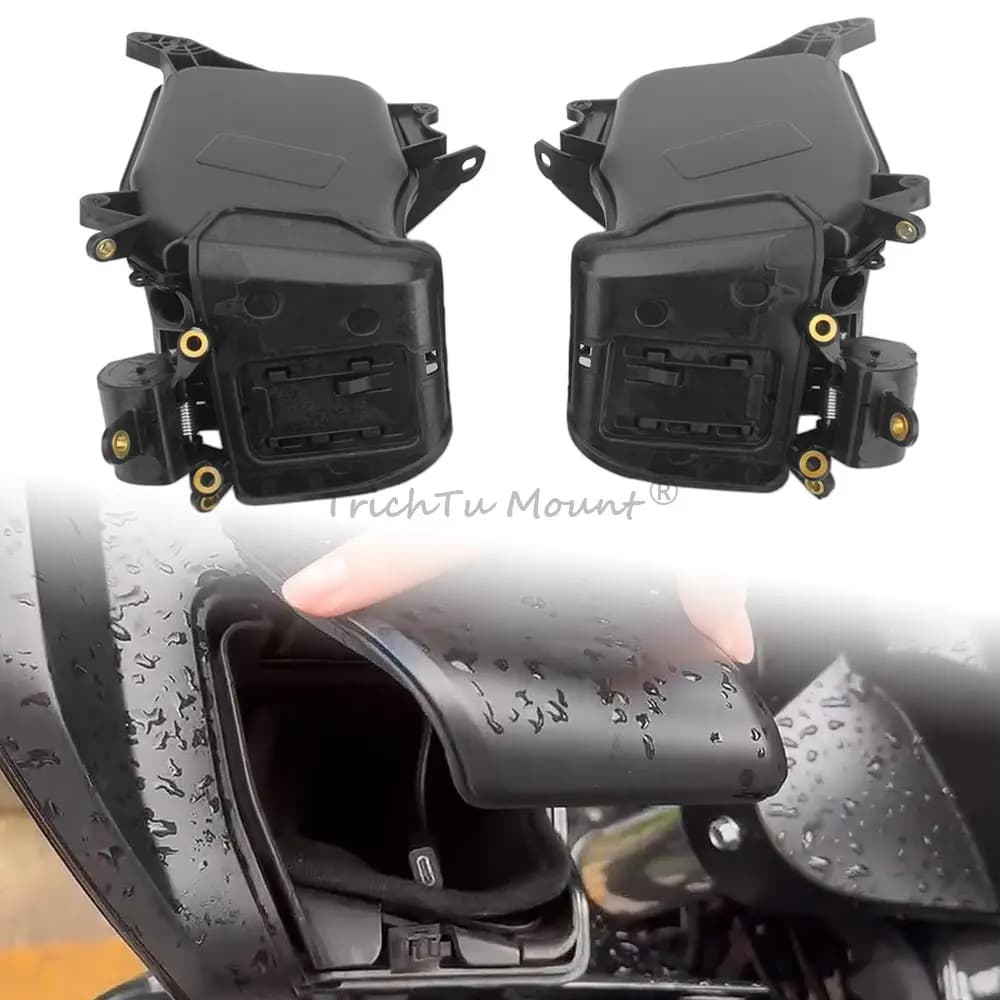Per Harley Road Glide 2023-2025 Modelli Universale Nero ABS Moto Carenatura Portaoggetti Portaoggetti con Feltro Accessori auto