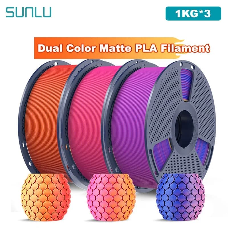 SUNLU Filament PLA matte 3 kg 2 kg 1 kg 1 kg (1.75 mm) 1 kg (2.2 lb) Filament PLA matte for 3D printer suitable for most FDM printers
