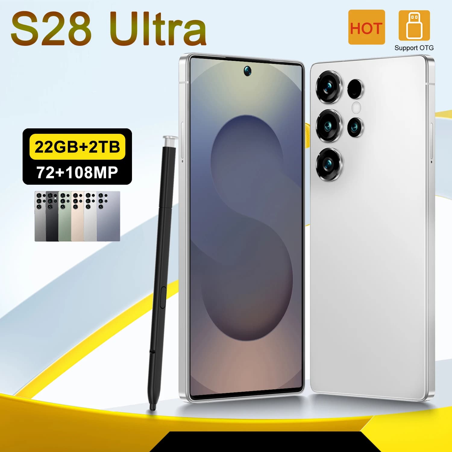 NUOVO 2026 Custodia in Silicone di Alta Qualità per S28 Ultra 7.3 Pollici, Cover Antiurto per Smartphone, Accessori per Telefoni Cellulari