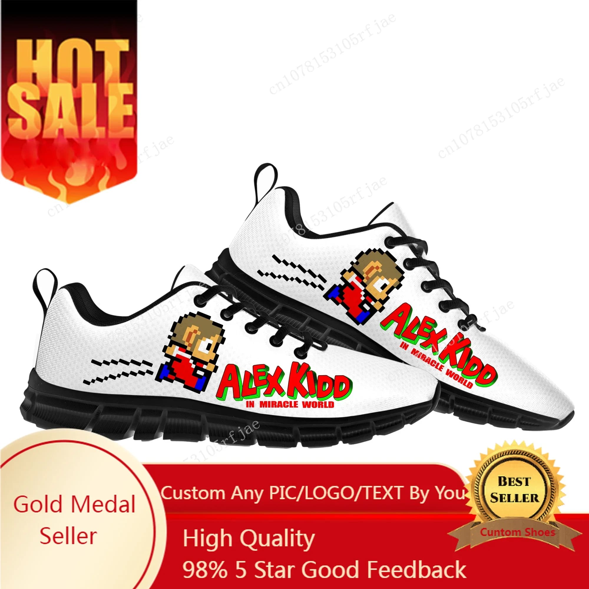 Alex Kidd Scarpe sportive Gioco di cartoni animati Uomo Donna Moda Sneakers personalizzate Sneaker Scarpe personalizzate
