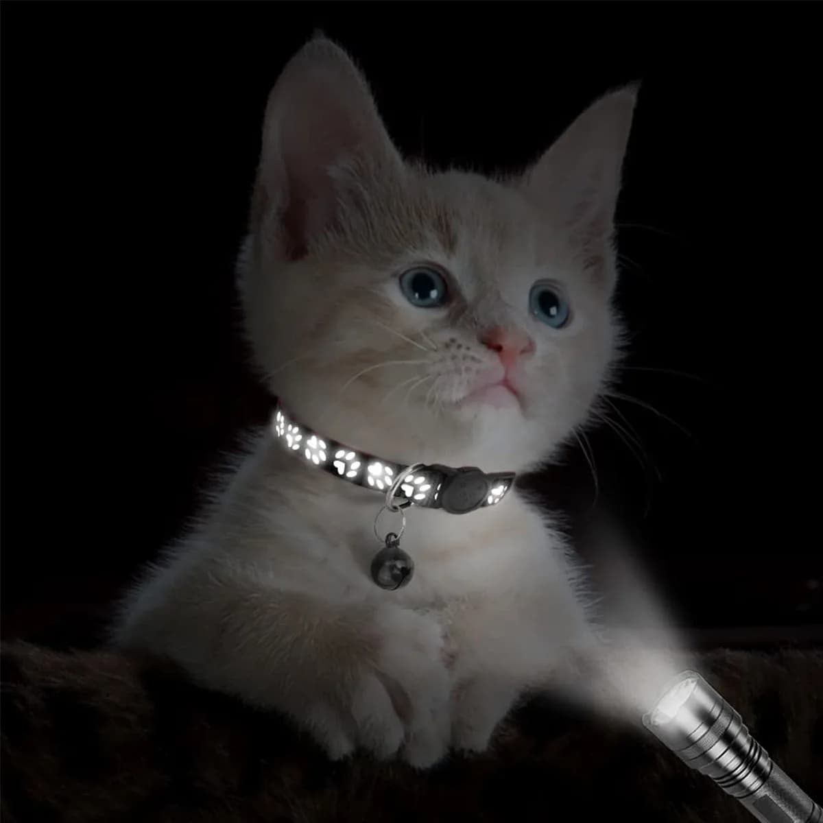 2pcs Reflective Cat Collar with Bell Adjustable Safety Breakaway Buckle Soft Pet Dog Puppy Kitten Neckband Pet Supplies Necklace