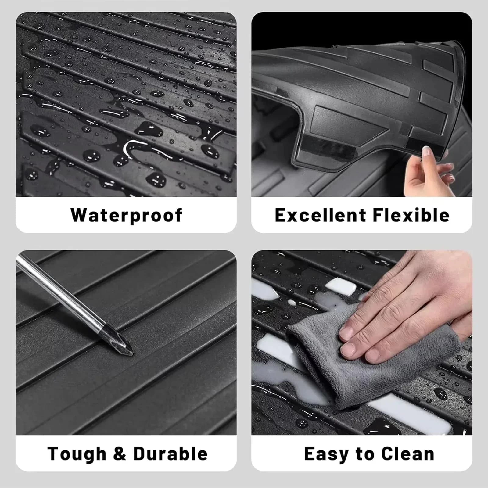 for Honda Civic TYPE R FL5 2023 2024 2025 2026 RHD/LHD Eco TPE Car Floor Mats & Trunk Mat, Waterproof Anti-Slip All Season
