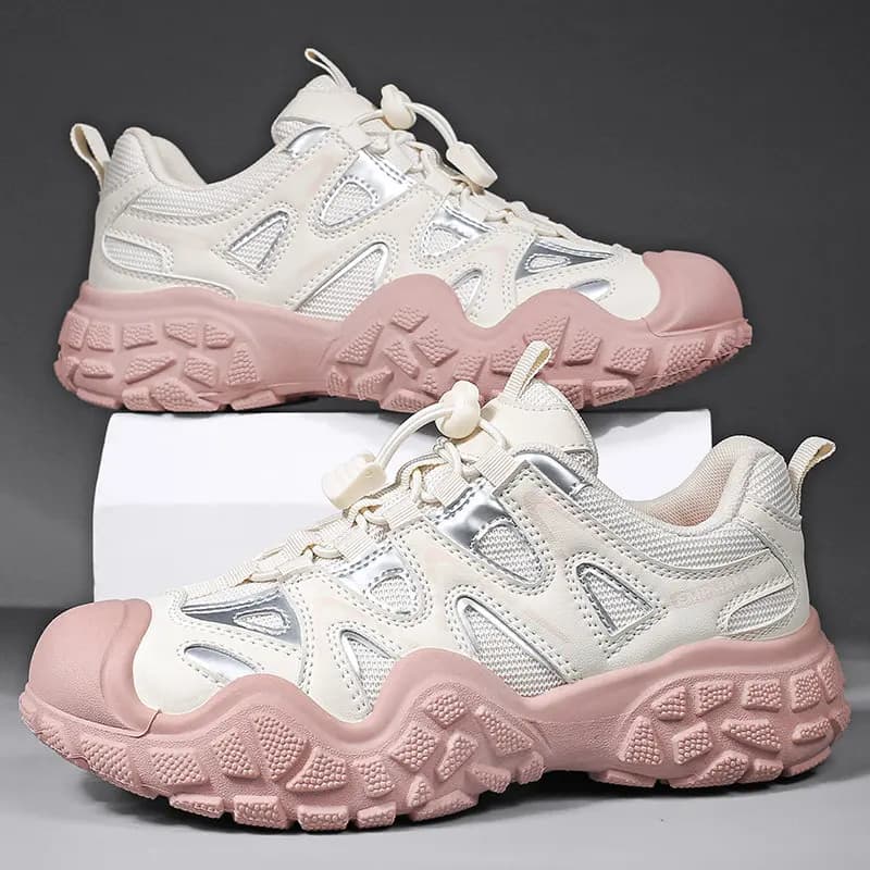 Sneakers da Trekking Rosa Moda Primavera Estate per Donna, Scarpe Comode Antiscivolo, Scarpe da Ginnastica per Uomo, Sneakers Sportive da Esterno