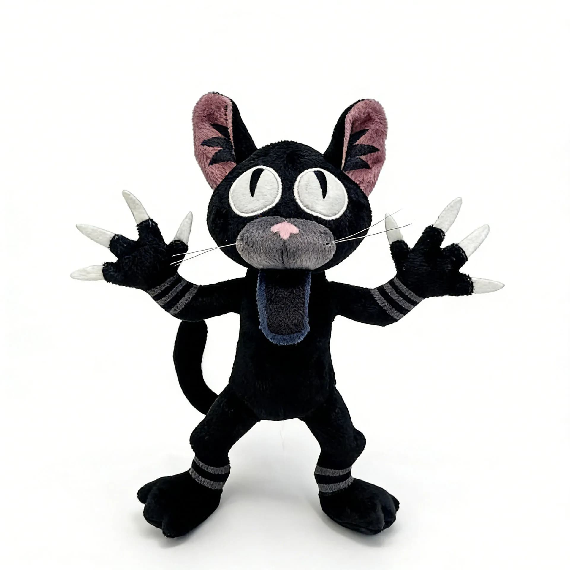 Peluche Gatto Nero 'Nights in the Forest', Pupazzo Anime Gotico, Morbido Giocattolo di Peluche per Collezionisti di Giochi, Decorazione Casa, Regalo