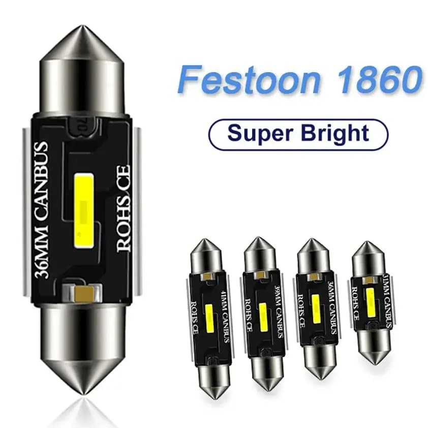 2x C5W LED CSP 1860 Lampada di segnalazione Lampadina Canbus 31mm 36mm 39mm 41mm Luce festone C10W LED Auto Interni Lettura Cupola Luce