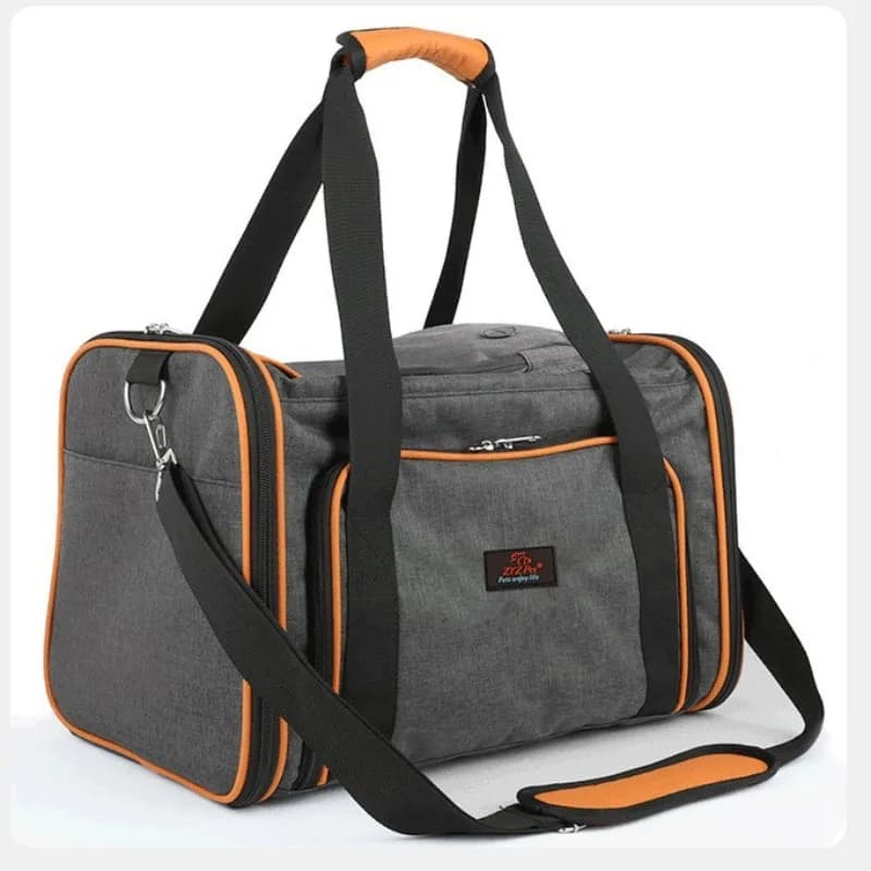Trasportino per animali espandibile per cani Borsa da viaggio approvata per gatti Borsa portatile per cuccioli con ventilazione e comfort