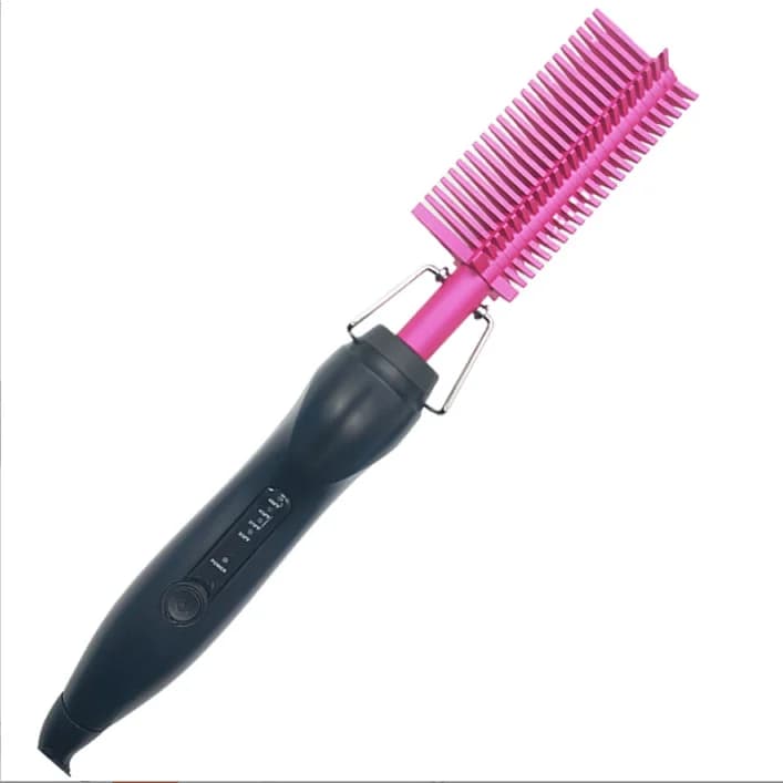 Portable compact electric hair brush for home use Design with five-point star teeth Straightening/wet/drying