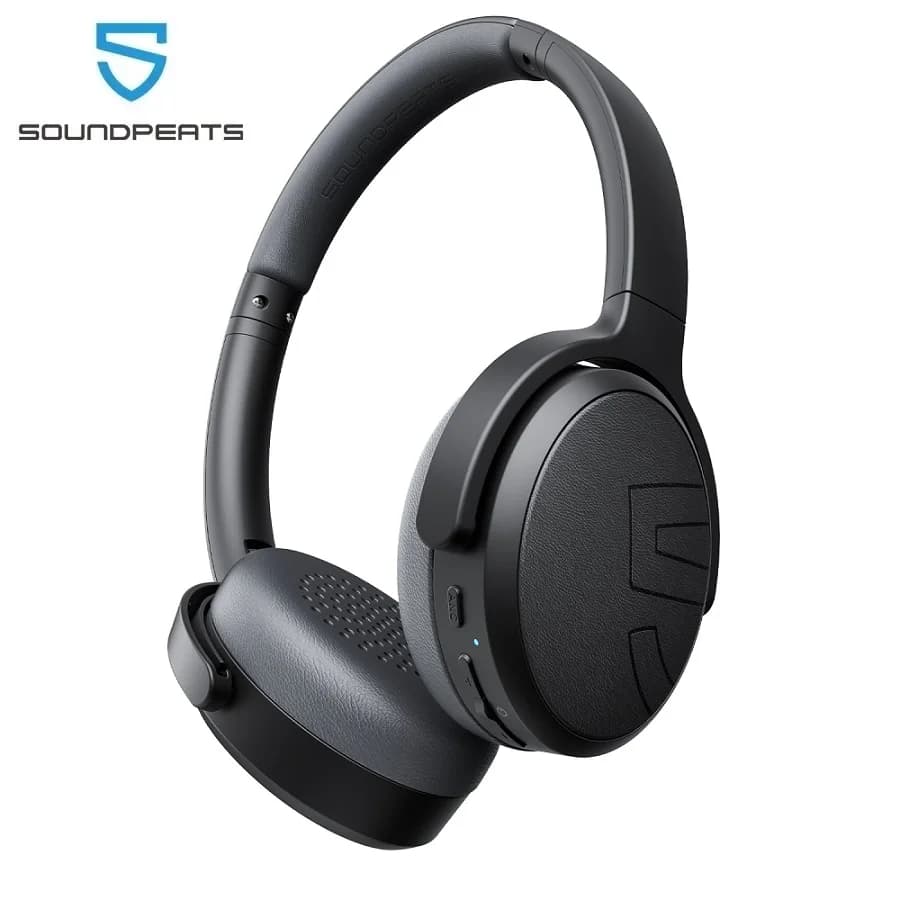 SoundPEATS Space Lite Bluetooth 5.4 Headphones Hybrid Active Noise Cancelling Wireless Over Ear Headsets Support Fast Charging