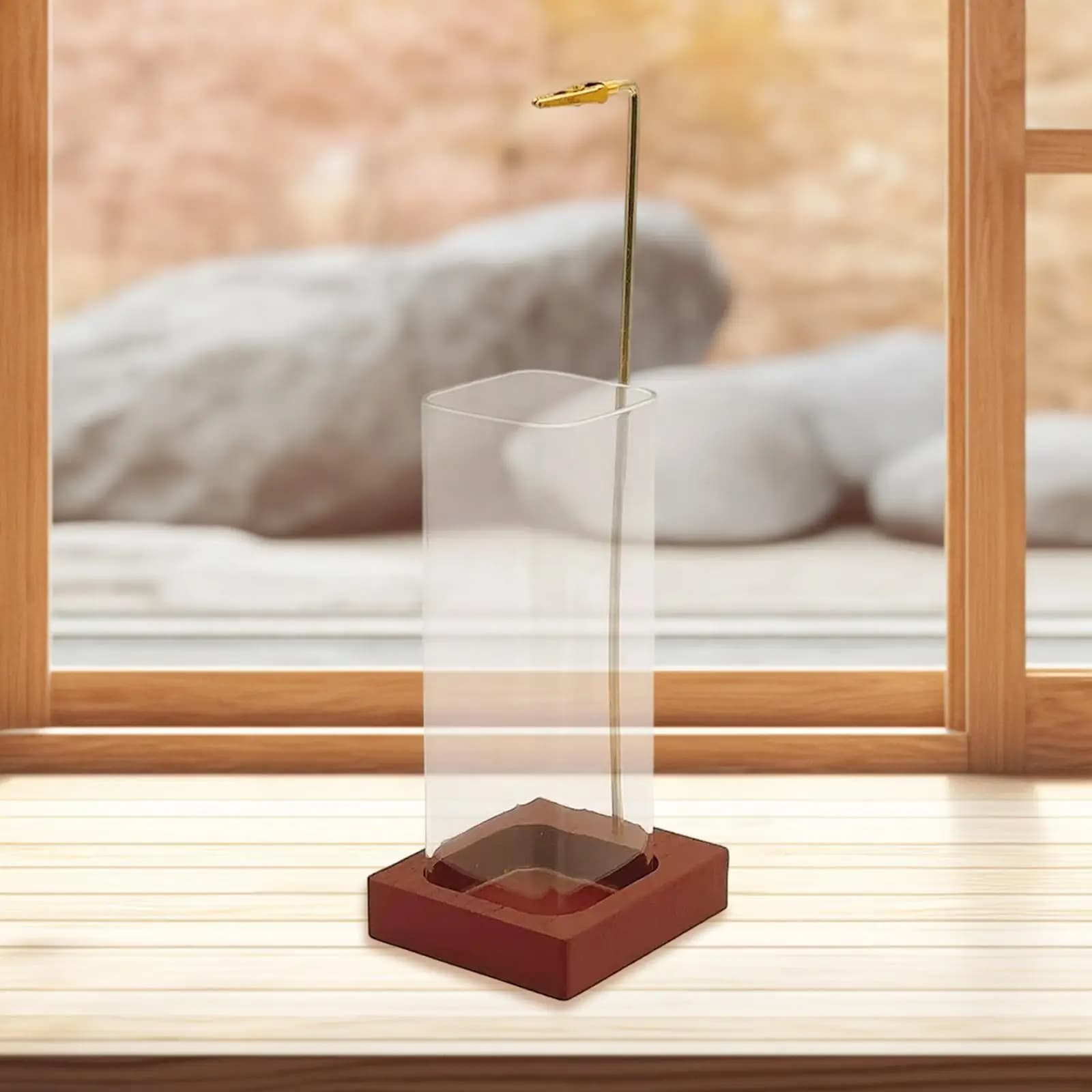 Porta incenso Moderno raccoglitore di cenere con raccoglitore di cenere in vetro Porta bastoncini di incenso per bastoncini Desktop Tea House Home Decor Camera da letto