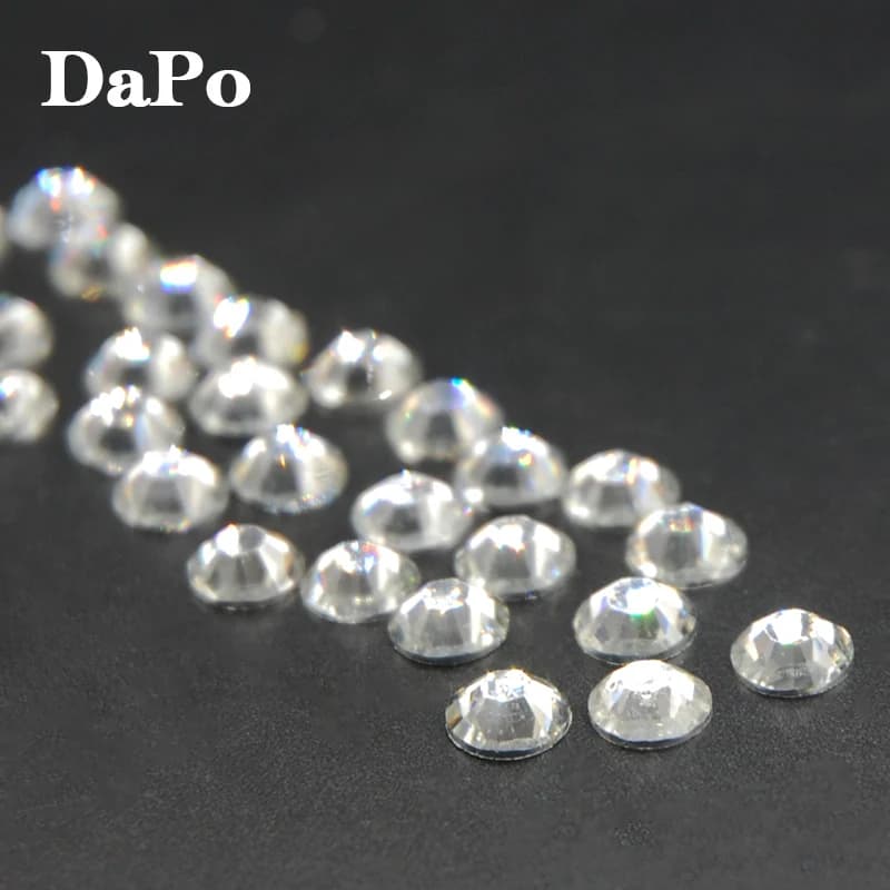 2MM 3MM 4MM 5MM 6.5MM 3D Nail Art Pietre Crystal Clear Flatback Non Hotfix Strass Strass Per Abbigliamento Accessori gioielli