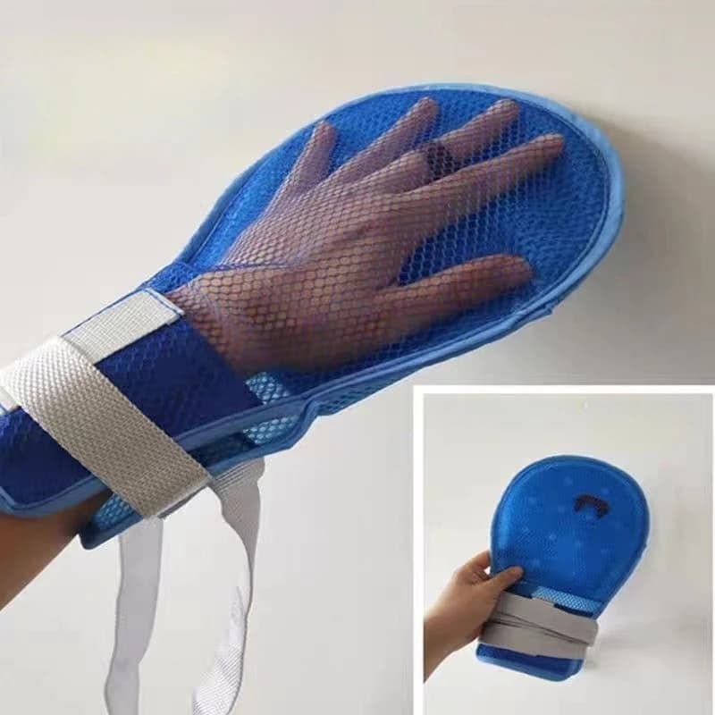 Guanti per il controllo delle mani Guanti di ritenuta per fissaggio del polso antigraffio per demenza Cinturino da polso per pazienti Donna Uomo Anziano Prevenire lesioni
