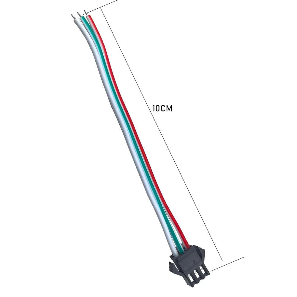 3 pin JST SM male connector cable for LED strip lamp WS2812B WS2812 WS2811