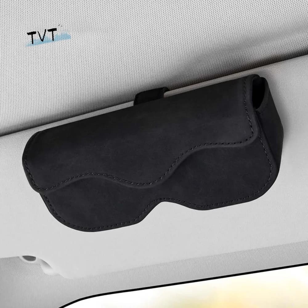 Custodia per occhiali da auto antigraffio, antiurto, con clip per visiera parasole, salvaspazio
