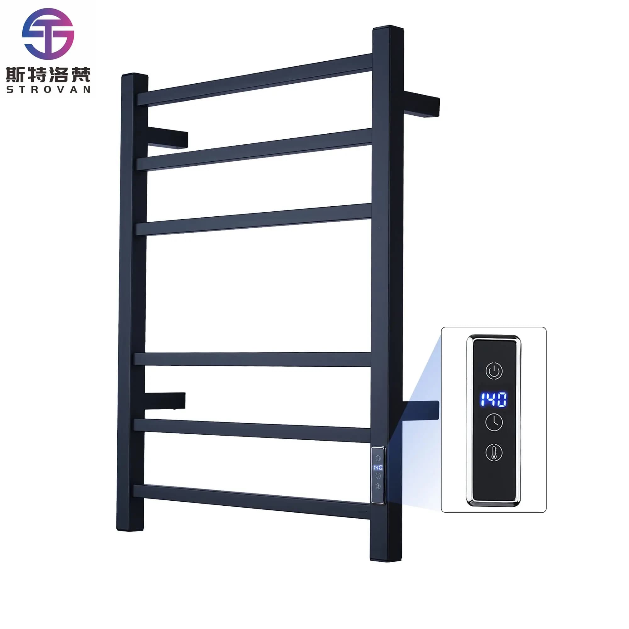 Scaldasalviette and bath robe - 8 bar electric wall towel with timer and intelligent temperature control