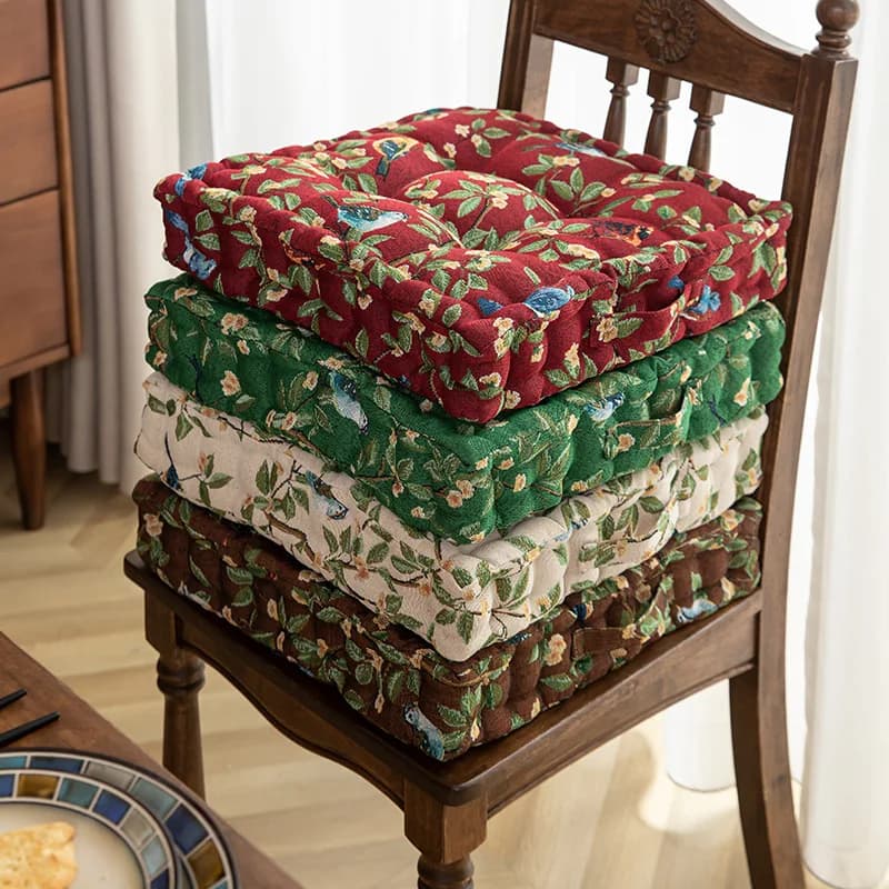 Thicken Square Cushion 45x45cm Vintage Handle Soft Floor Cushion Pillows Tatami Seat Office Chair Cushion Meditation Yoga Mat