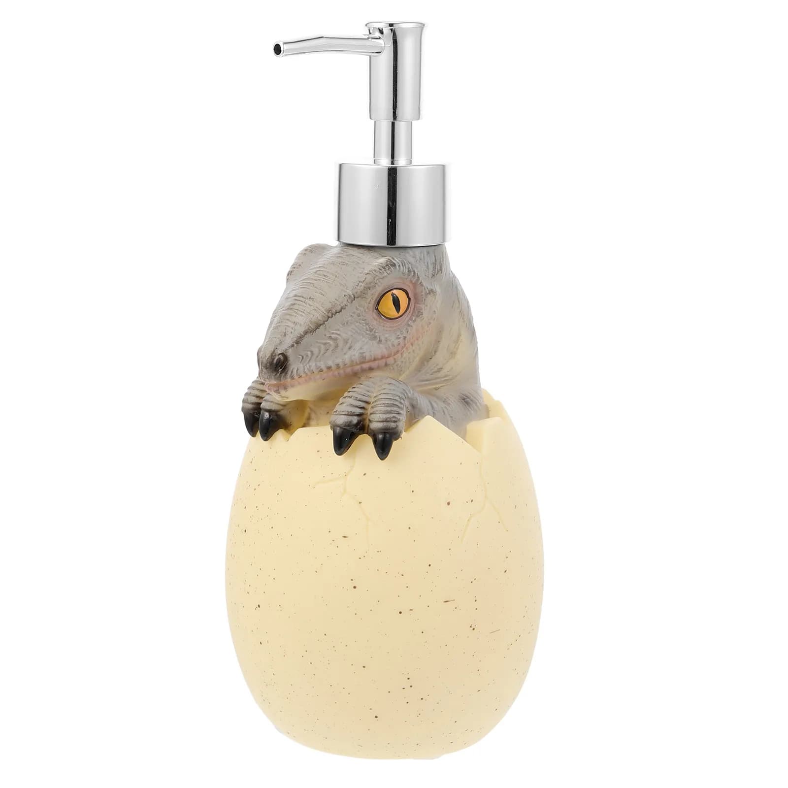 Dispenser a Pompa Vuoto a Tema Dinosauro per Lozione, Sapone Mani, Lozione Corpo, Shampoo, Cosmetici Liquidi, Uso Bagno