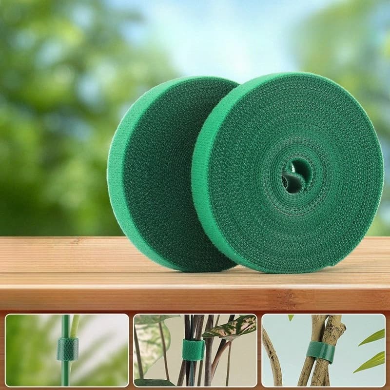 Fascette per Piante in Nylon Riutilizzabili da 20M, Nastro Adesivo Verde per Giardino, Legature Autoadesive per Piante Rampicanti, Robuste per Giardinaggio e Casa