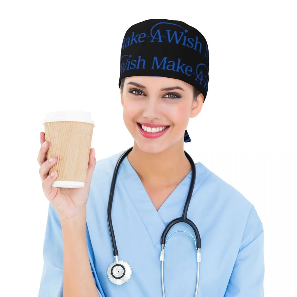 Make A Wish Foundation Of America Scrub Hat Doctor Working Surgical Cap Men Women Adjustable Nursing Caps for Dentist