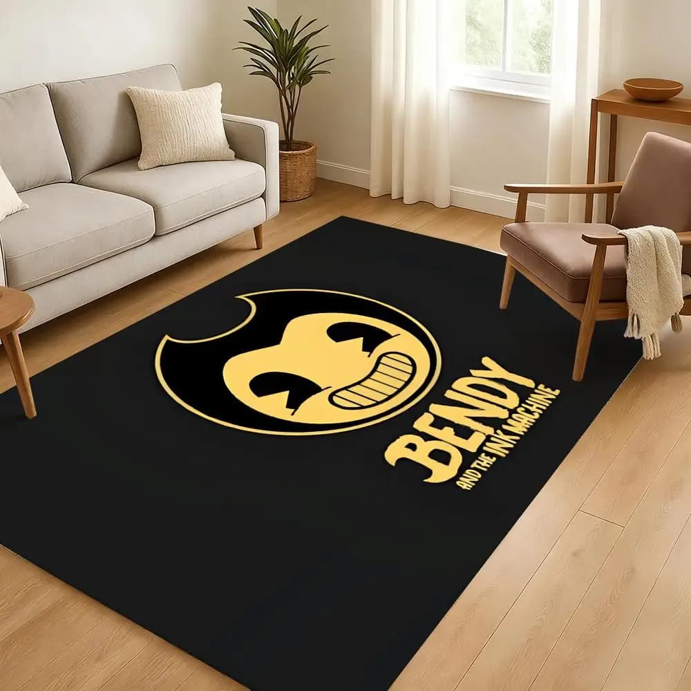 B-Bendy and the Ink M-Machine, soft and thick flannel door mat, non-slip, for living room, home decoration