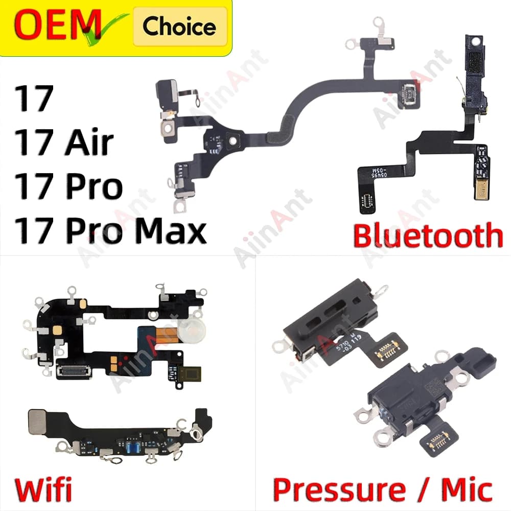 OEM NFC Bluetooth GPS Cellular Pressure Microphone Antenna WI-FI Signal Wifi Flex Cable For iPhone 17 Pro Max Air Parts