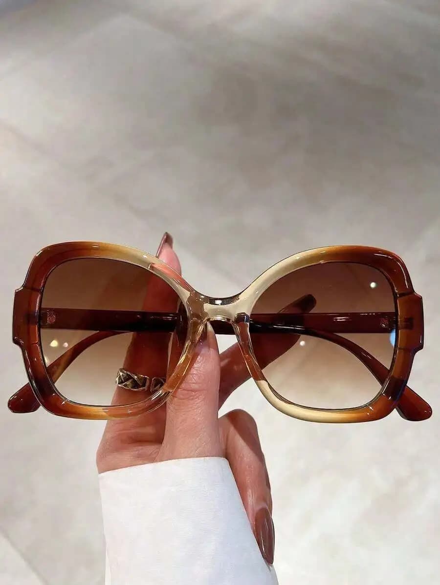 Oversized Butterfly Frame Ombre Sunglasses For Women Fashion Beach Travel Accessory