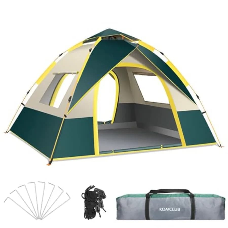 Tenda da Campeggio per Famiglie, Impermeabile e Antivento, per Escursionismo e Backpacking, Facile da Montare con Borsa per il Trasporto