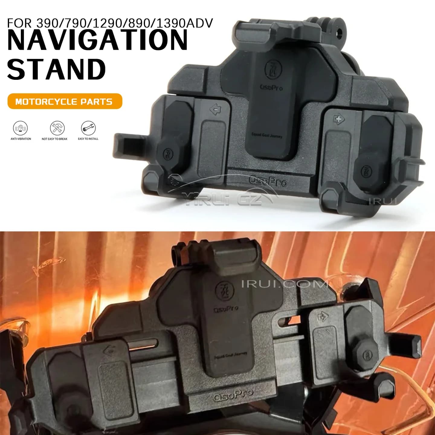 Accessori moto PER 390/790/1290/890/1390adv Adventure Nuovo supporto per telefono Supporto di navigazione Ammortizzatore Supporto per telefono
