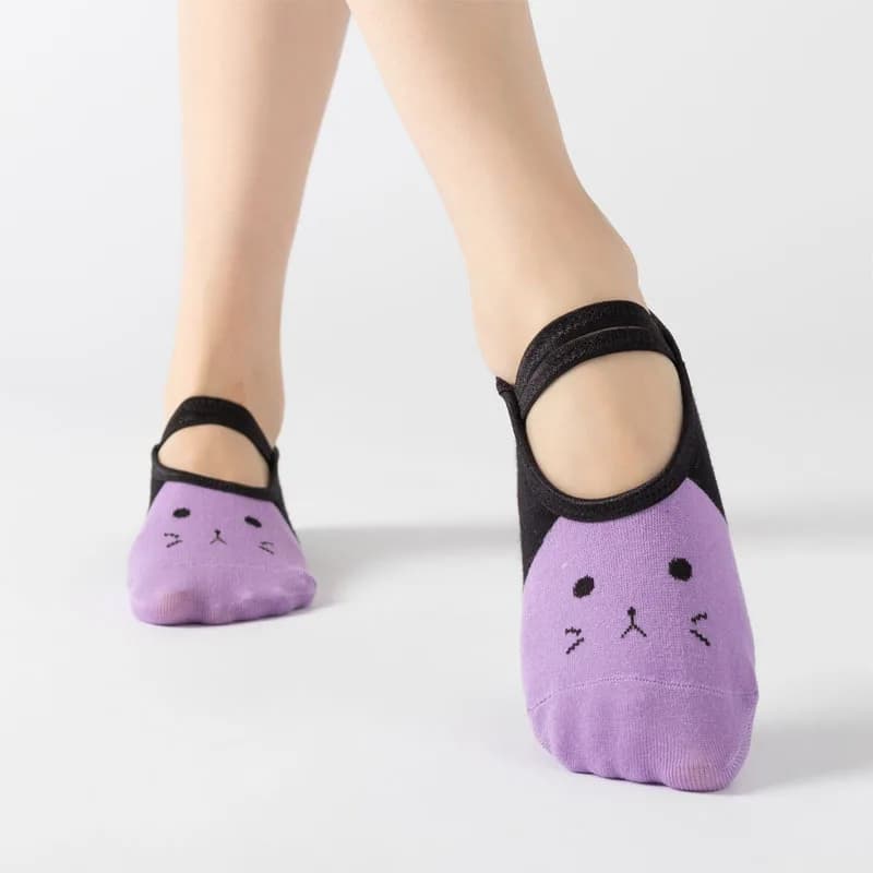 Cute Cat Cartoon Yoga Socks Women Professional Anti-slip Breathable High Quality Pilates Dance Fitness Indoor Cotton Socks Gifts