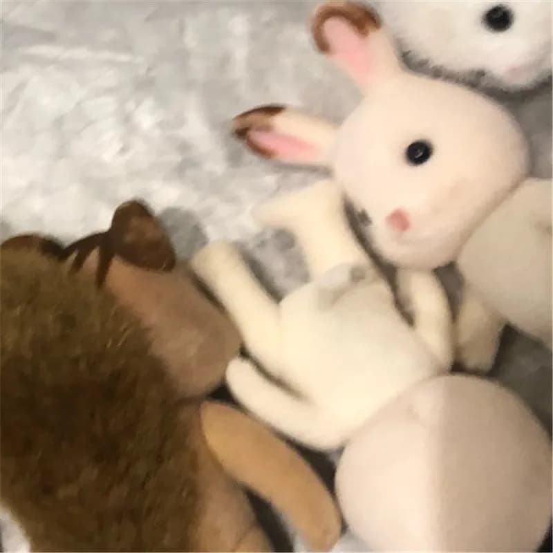 1 pz per i bambini foresta morbida figura animale da collezione coniglio orso cane panda famiglia figurine shaggy floccato peluche scimmia giocattolo